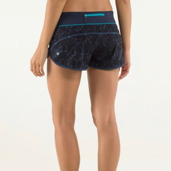 Lululemon Speed Shorts Baroque Inkwell Surge Sz 4 - Picture 7 of 8